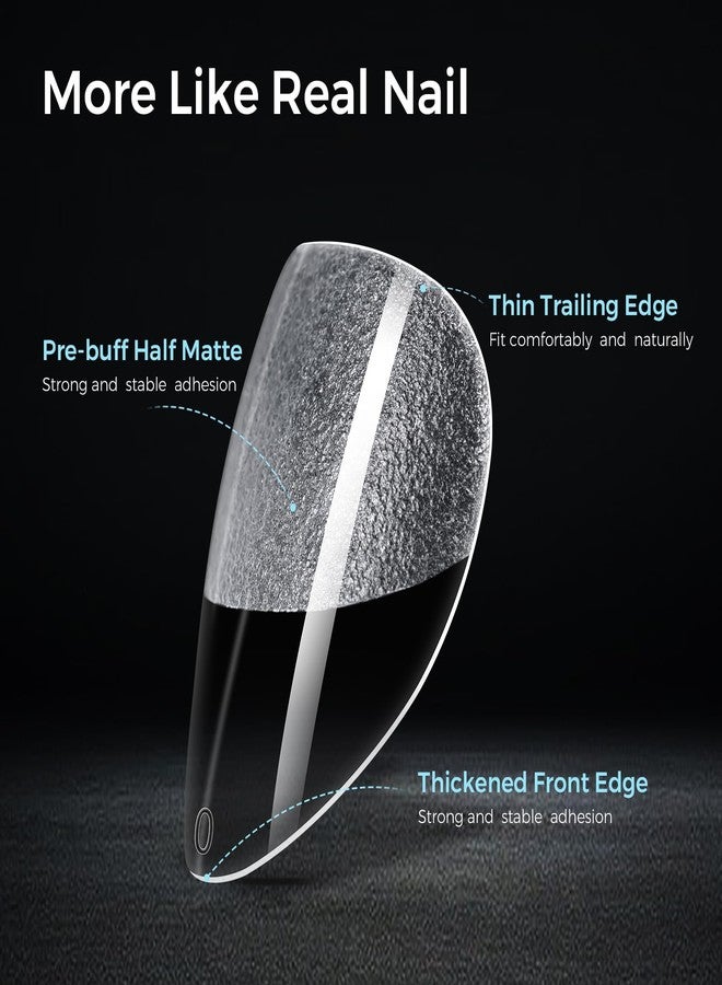 TOMICCA Extra Short Almond Nail Tips 240Pcs, 15 Sizes Short Nail Tips for Acrylic/Gel Nails, Fake Nails Press On Nails - Perfect for Beginner & Professional, Home DIY Salon, Wedding Nails - Image 4